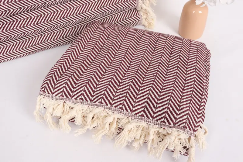 92x76 Cotton Chevron Towel, Organic Throw, Boho Throw Blankets, Personalized Bridesmaid Gift, Woven Blanket, Halloween Blanket, Throw Blanket Couch - 5