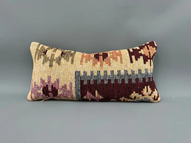 Christmas Cushion Cover, Pastel Cushion Case, 10x20 Yellow Pillow Case, Boho Pillow Sham Cover, Cushion, Car Pillow, Kilim Pillow, Boho Pillow - 4