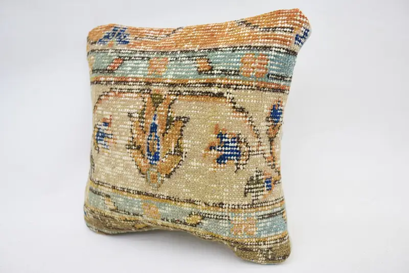 12x12 Beige Pillow Sham, Pillow for Sofa, Boho Pillow, Pillow Sham, Handmade Kilim Cushion, Ikat Cushion Cover, Outdoor Cushion Case - 3