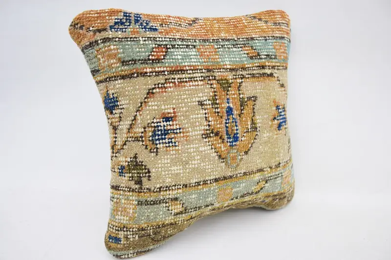 12x12 Beige Pillow Sham, Pillow for Sofa, Boho Pillow, Pillow Sham, Handmade Kilim Cushion, Ikat Cushion Cover, Outdoor Cushion Case - 2