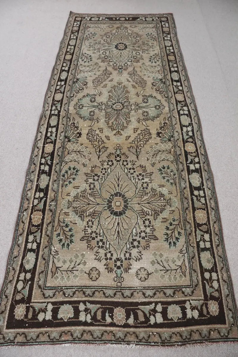 Kahverengi, Yeşil Güneybatı Halısı, 0,3x8,7 ft Şık Dekor