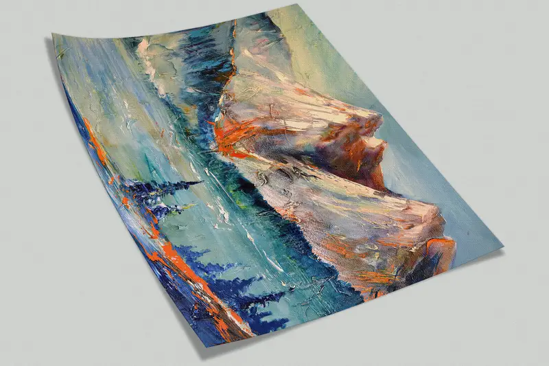 Abstract Mountain Painitng,Custom Wall Paper,3d Wall Paper,Modern Wall Paper,Mountain Wall Print,Nature View Wall Mural, - 7