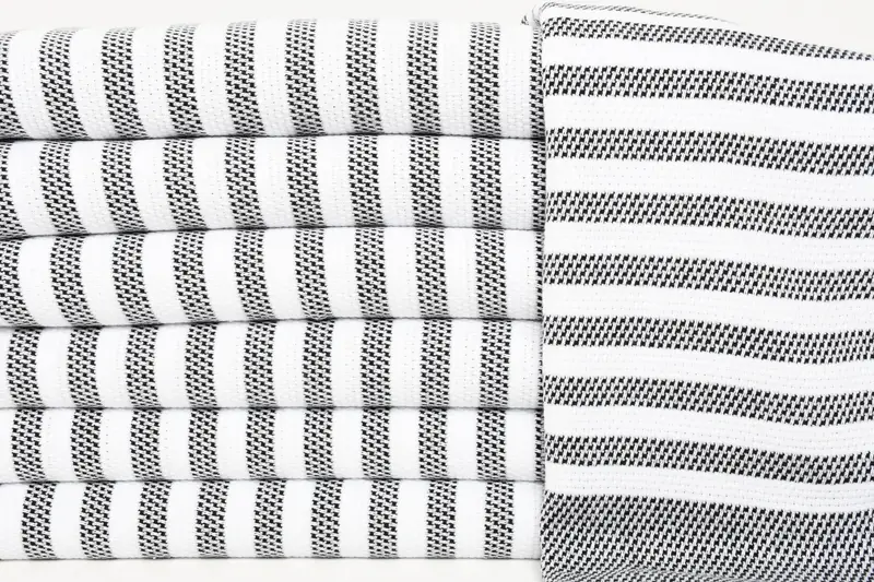 Wedding Hand Made Gift, Custom Hand Towel, Wedding Favors, Personalized Dish Towel, 44x24 Cotton Striped Towel, Home Decor Gifts, Bride Gift - 1