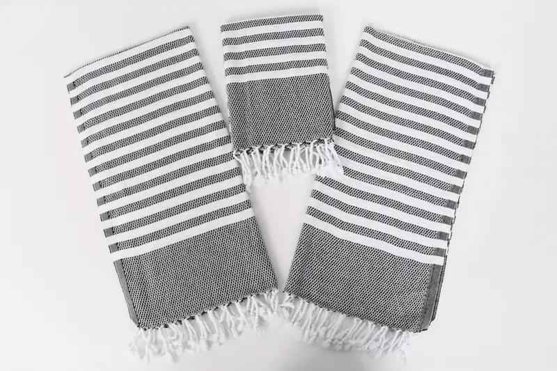 Wedding Hand Made Gift, Custom Hand Towel, Wedding Favors, Personalized Dish Towel, 44x24 Cotton Striped Towel, Home Decor Gifts, Bride Gift - 6
