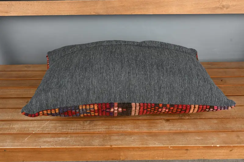 Antique Pillows, Cushion Case, Handmade Cushion, Armchair Pillow Sham, Handmade Kilim Cushion, Pillow for Sofa, 16x24 Red Pillow Cover - 5