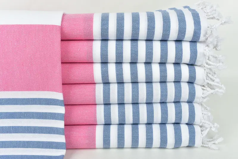 Holiday Towel, Quick-Dry Beach Towel, 70x40 Cotton Striped Towel, Best Friend Gift, Personalized Turkish Towel, Personalized Wedding Gift For Couple - 2