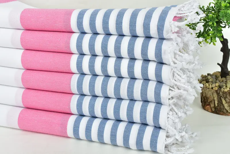 Holiday Towel, Quick-Dry Beach Towel, 70x40 Cotton Striped Towel, Best Friend Gift, Personalized Turkish Towel, Personalized Wedding Gift For Couple - 6