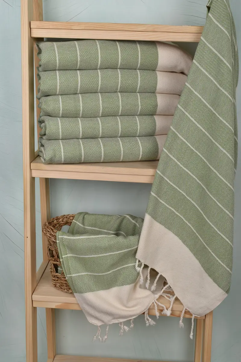 36x16 Cotton Striped Towel, Small Bath Towels, Personalized Kitchen Towel, Personalized Hand Towel, Spa Towel, Personalized Wedding Gift For Couple - 3
