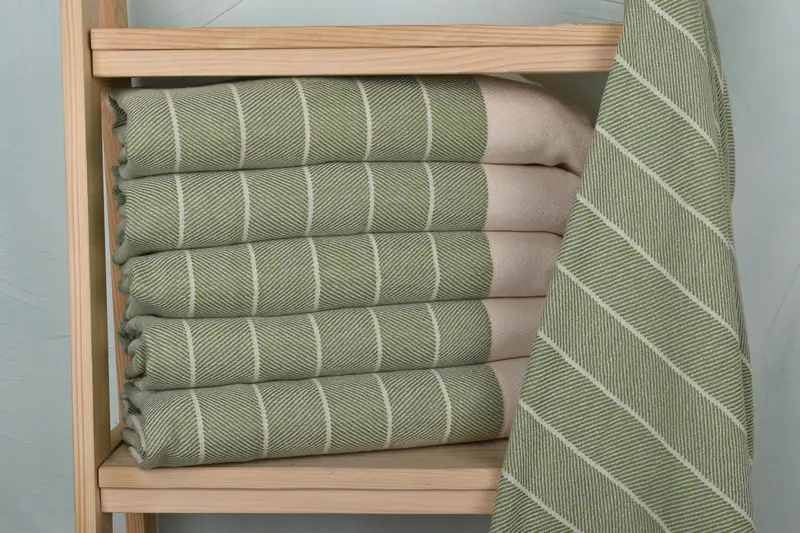 36x16 Cotton Striped Towel, Small Bath Towels, Personalized Kitchen Towel, Personalized Hand Towel, Spa Towel, Personalized Wedding Gift For Couple - 2