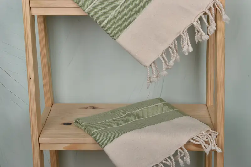 36x16 Cotton Striped Towel, Small Bath Towels, Personalized Kitchen Towel, Personalized Hand Towel, Spa Towel, Personalized Wedding Gift For Couple - 5