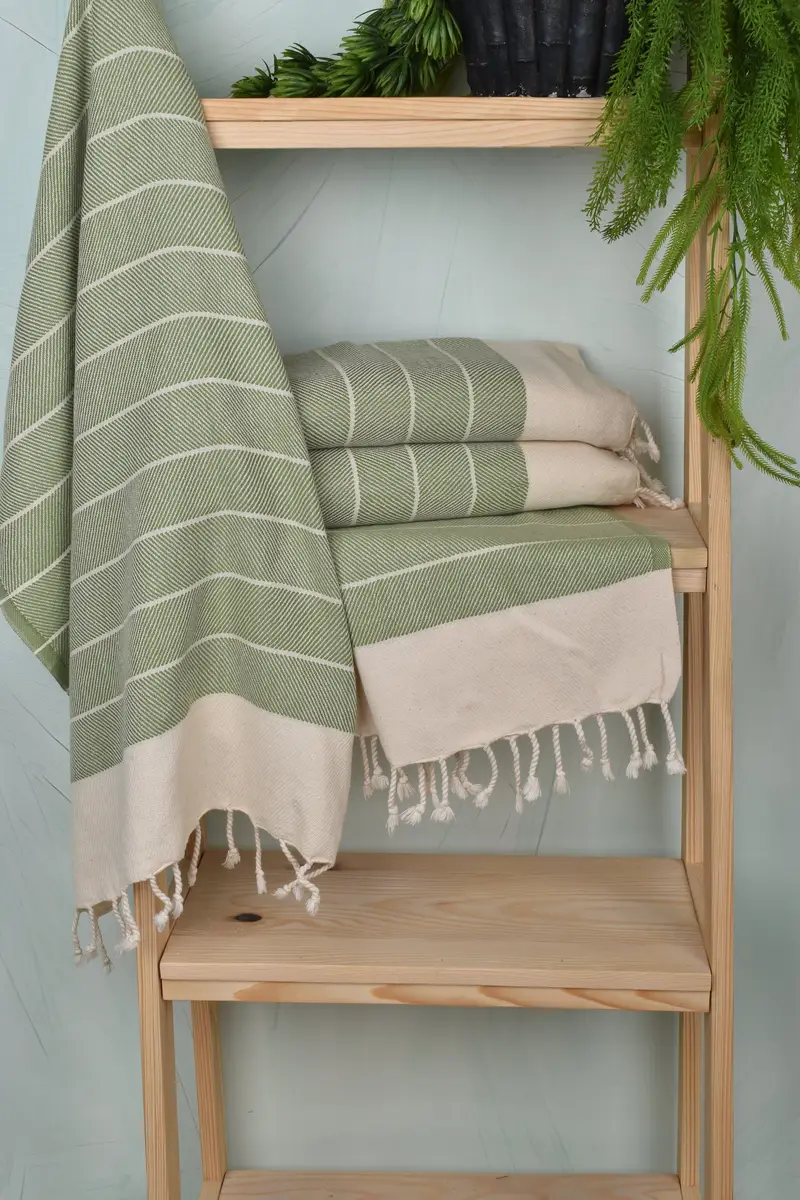 36x16 Cotton Striped Towel, Small Bath Towels, Personalized Kitchen Towel, Personalized Hand Towel, Spa Towel, Personalized Wedding Gift For Couple - 6