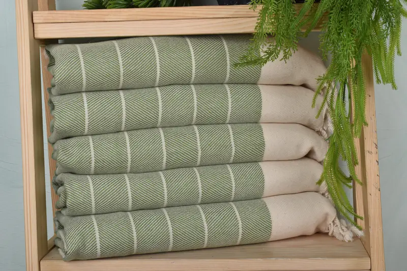 36x16 Cotton Striped Towel, Small Bath Towels, Personalized Kitchen Towel, Personalized Hand Towel, Spa Towel, Personalized Wedding Gift For Couple - 1