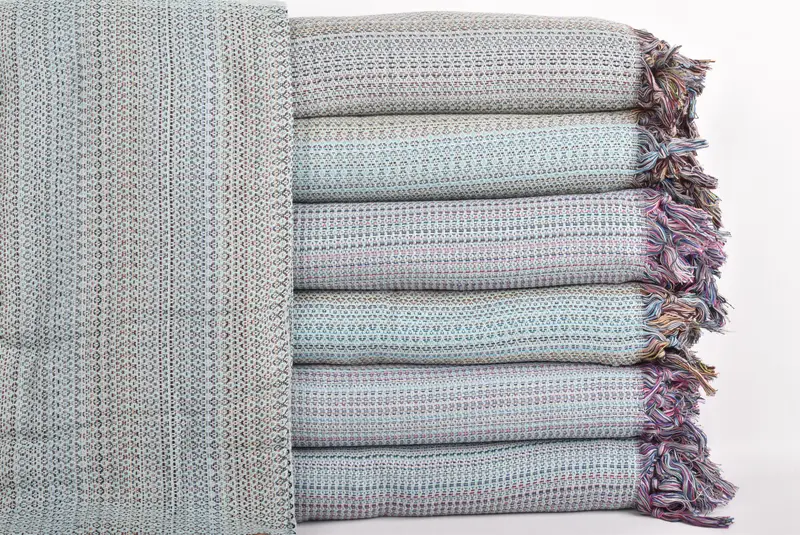 90x88 Cotton Colorful Diamond Towel, Woven Throw Blanket, Bridal Party Gifts, Personalized Blanket, Bachelorette Gifts, Best Wedding Gift - 2