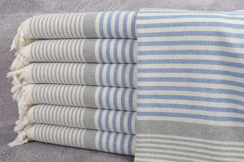 Small Bath Towels, Turkish Towel Hand Towel, 36x18 Cotton Striped Terry Towel, Wedding Favors, Wedding Anniversary Gift, Christmas Hand Towel - 1