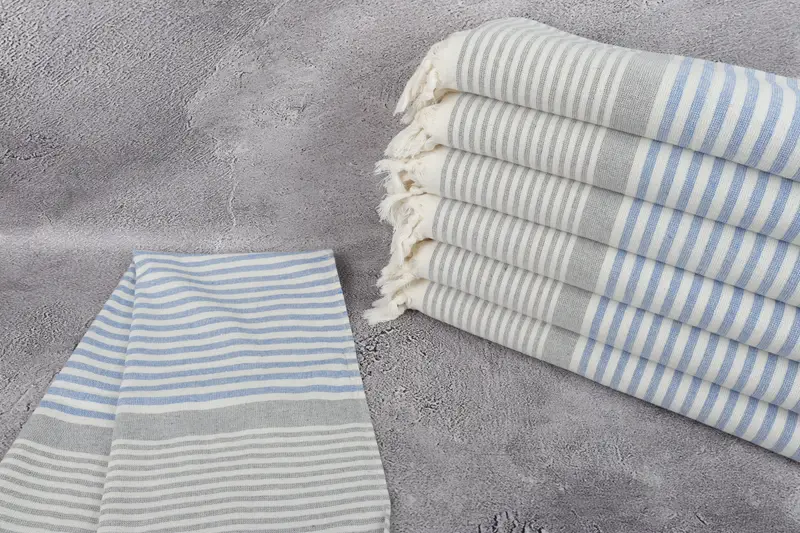 Small Bath Towels, Turkish Towel Hand Towel, 36x18 Cotton Striped Terry Towel, Wedding Favors, Wedding Anniversary Gift, Christmas Hand Towel - 2