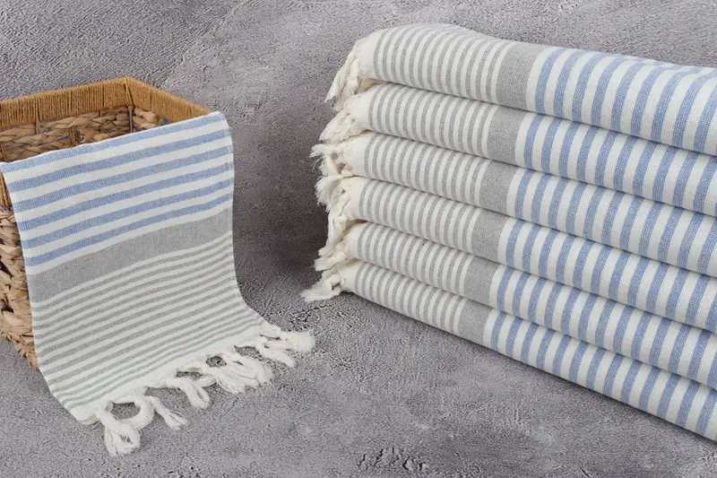 Small Bath Towels, Turkish Towel Hand Towel, 36x18 Cotton Striped Terry Towel, Wedding Favors, Wedding Anniversary Gift, Christmas Hand Towel - 3