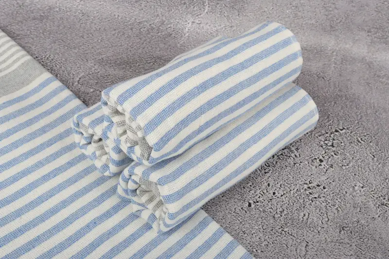 Small Bath Towels, Turkish Towel Hand Towel, 36x18 Cotton Striped Terry Towel, Wedding Favors, Wedding Anniversary Gift, Christmas Hand Towel - 7