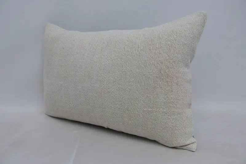 Turkish Pillow, Toss Pillow, Throw Kilim Pillow, Kilim Cushion Sham, Outdoor Bolster Cushion Case, 16x24 White Cushion Cover, Cushion - 4