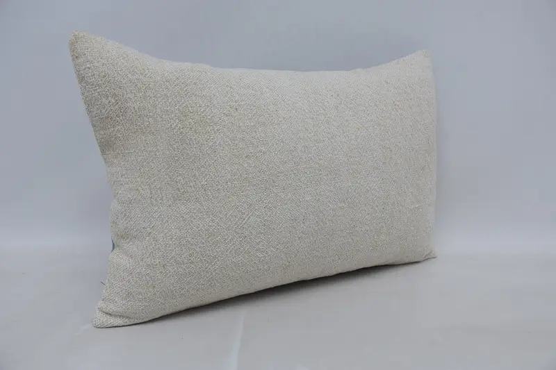 Turkish Pillow, Toss Pillow, Throw Kilim Pillow, Kilim Cushion Sham, Outdoor Bolster Cushion Case, 16x24 White Cushion Cover, Cushion - 3