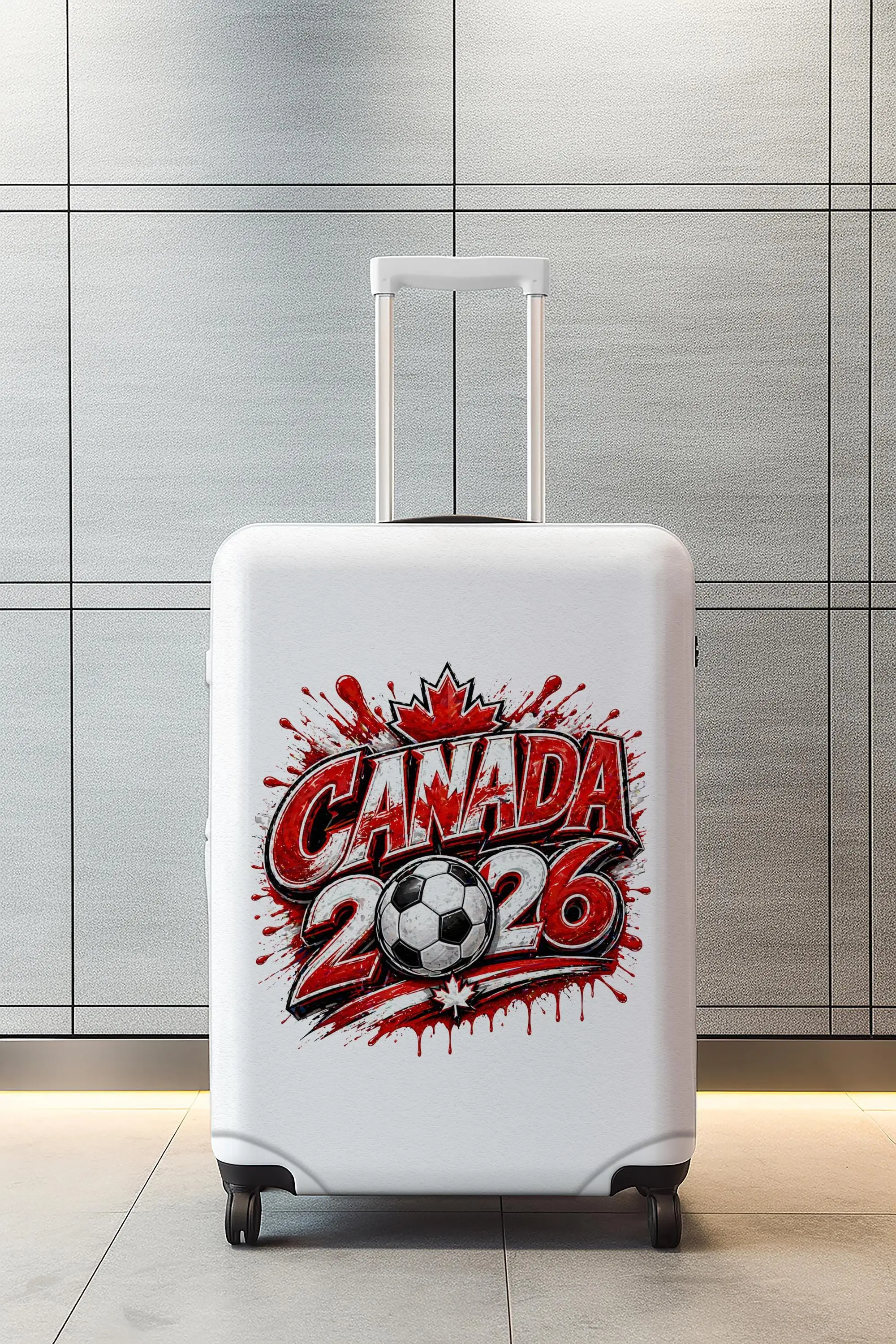 Kanada-Fußball-Gepäckhülle, 2026 Fußball-Fan-Kofferschutz, Sport-Reisehülle - 1