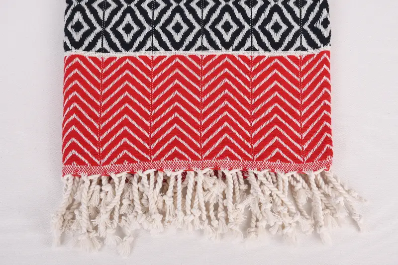 Sand-resistant Turkish towel for the beach, Lightweight towel, Absorbent towel, Fouta towel, 70x40 Cotton Chevron Towel, Valentines Day Gift - 3