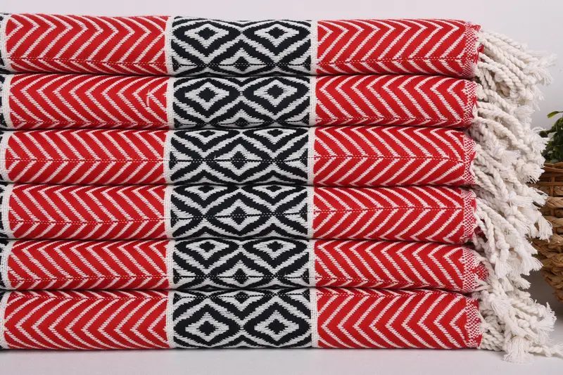 Sand-resistant Turkish towel for the beach, Lightweight towel, Absorbent towel, Fouta towel, 70x40 Cotton Chevron Towel, Valentines Day Gift - 2