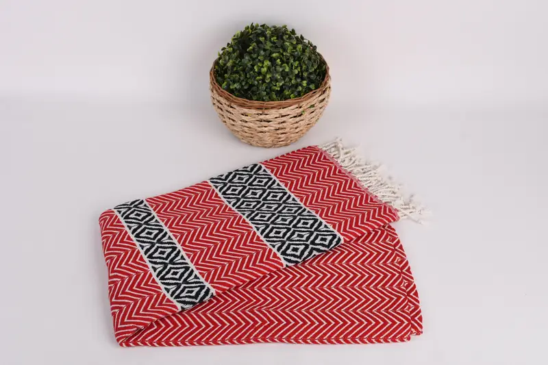 Sand-resistant Turkish towel for the beach, Lightweight towel, Absorbent towel, Fouta towel, 70x40 Cotton Chevron Towel, Valentines Day Gift - 4