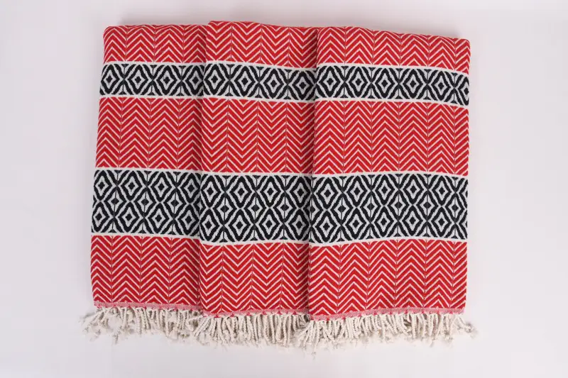 Sand-resistant Turkish towel for the beach, Lightweight towel, Absorbent towel, Fouta towel, 70x40 Cotton Chevron Towel, Valentines Day Gift - 7
