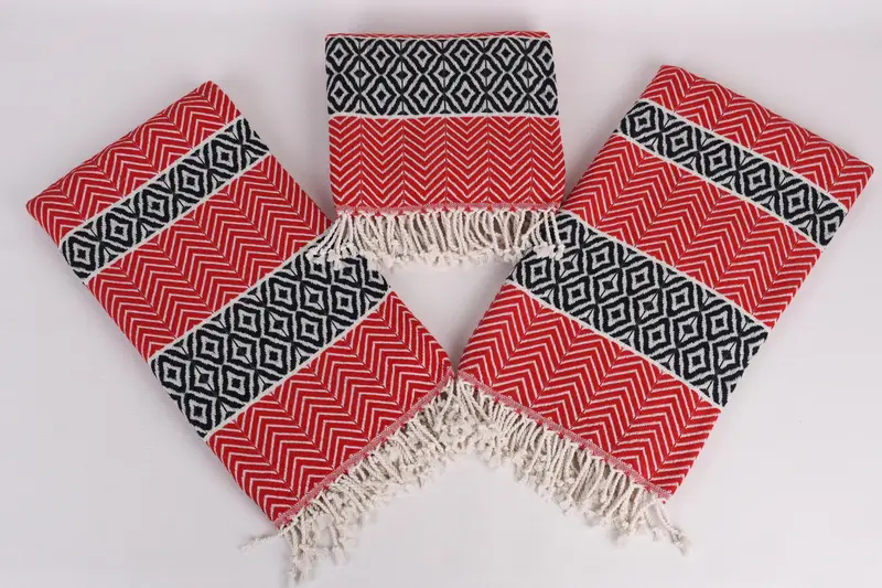 Sand-resistant Turkish towel for the beach, Lightweight towel, Absorbent towel, Fouta towel, 70x40 Cotton Chevron Towel, Valentines Day Gift - 6