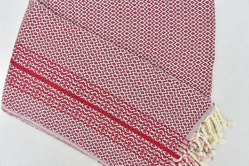 Lightweight Turkish towel, Eco-Friendly Turkish Towel, Family Gift, Scarf Towel, Embroidered Towel, 70x40 Cotton Diamond Towel, Handmade Gift - 2