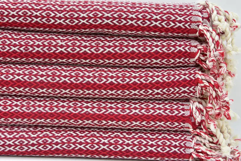 Lightweight Turkish towel, Eco-Friendly Turkish Towel, Family Gift, Scarf Towel, Embroidered Towel, 70x40 Cotton Diamond Towel, Handmade Gift - 4