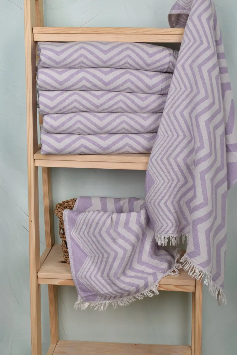Gym Towel, Turkish Hand Towel, 40x24 Cotton Zigzag Design Towel, Monogram Hand Towel, Personalized Gift, Bachelorette Party Items, Valentines Gift - 3