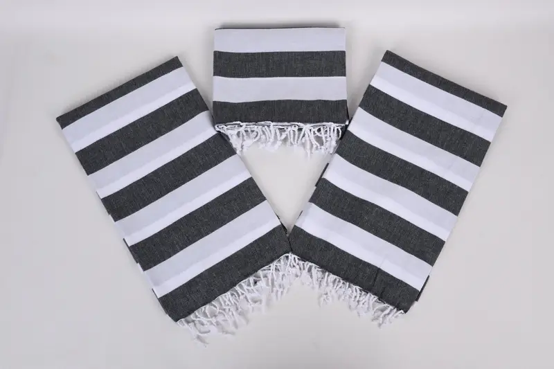 Gifts For Him, Fouta towel, Luxury Beach Towel, Anniversary Gift For Her, Best Beach Towel, Oversized Beach Towel, 70x40 Cotton Striped Towel - 6
