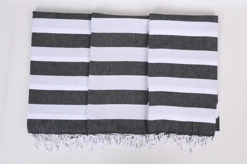 Gifts For Him, Fouta towel, Luxury Beach Towel, Anniversary Gift For Her, Best Beach Towel, Oversized Beach Towel, 70x40 Cotton Striped Towel - 7