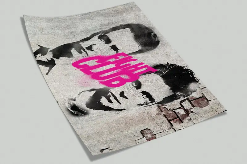 Custom Wall Paper, Man Cave Wall Art, Fight Graffiti Wall Painting, Graffiti Wallpaper, Fight Club Wallpaper, Wall Art Decor, - 4
