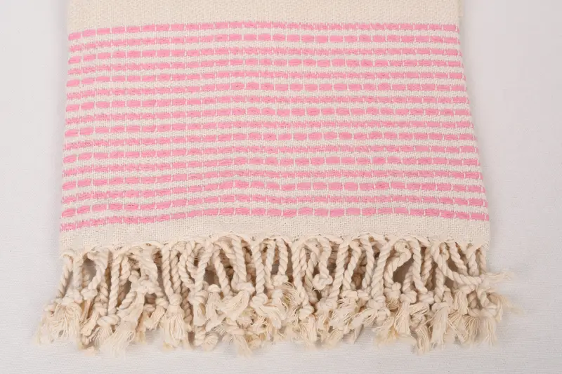 Luxury Turkish peshtemal beach towel, Lightweight Turkish towel, Family Gift, Soft towel, Bachelorette Gifts, 70x36 Cotton Striped Towel - 3