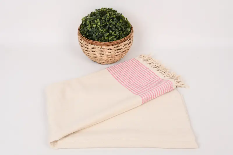 Luxury Turkish peshtemal beach towel, Lightweight Turkish towel, Family Gift, Soft towel, Bachelorette Gifts, 70x36 Cotton Striped Towel - 4