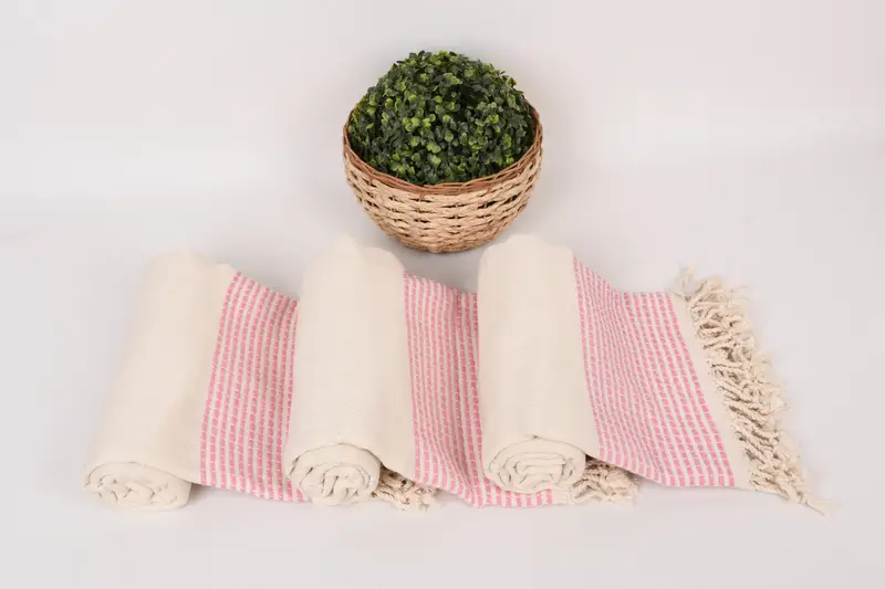 Luxury Turkish peshtemal beach towel, Lightweight Turkish towel, Family Gift, Soft towel, Bachelorette Gifts, 70x36 Cotton Striped Towel - 8
