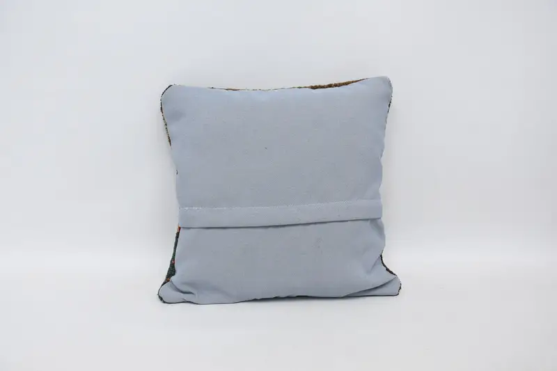 Pillow for Sofa, Cushion Case, Toss Pillow Cover, Throw Kilim Pillow, Outdoor Throw Cushion Cover, 16x16 Brown Cushion Cover, Gift Pillow - 6