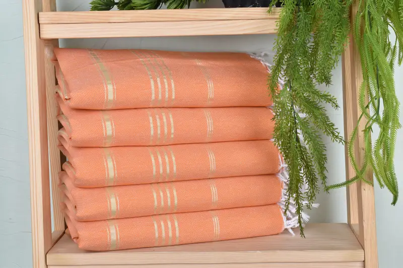 Housewarming Gift, Home Decor Towel, Sand-resistant towel, Turkish towel, Turkish bath towel, 70x40 Cotton Striped Towel, Turkish Bath Towel USA - 1