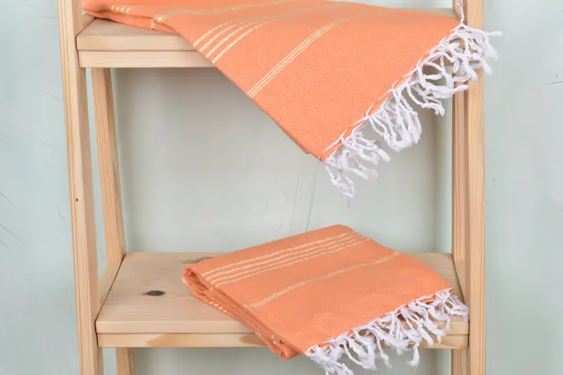 Housewarming Gift, Home Decor Towel, Sand-resistant towel, Turkish towel, Turkish bath towel, 70x40 Cotton Striped Towel, Turkish Bath Towel USA - 5