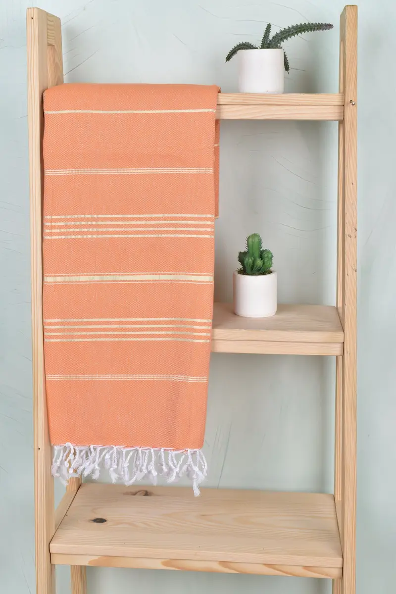 Housewarming Gift, Home Decor Towel, Sand-resistant towel, Turkish towel, Turkish bath towel, 70x40 Cotton Striped Towel, Turkish Bath Towel USA - 8