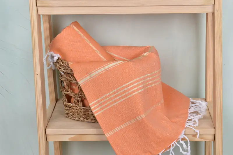 Housewarming Gift, Home Decor Towel, Sand-resistant towel, Turkish towel, Turkish bath towel, 70x40 Cotton Striped Towel, Turkish Bath Towel USA - 4