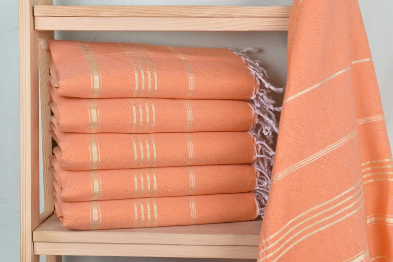 Housewarming Gift, Home Decor Towel, Sand-resistant towel, Turkish towel, Turkish bath towel, 70x40 Cotton Striped Towel, Turkish Bath Towel USA - 2