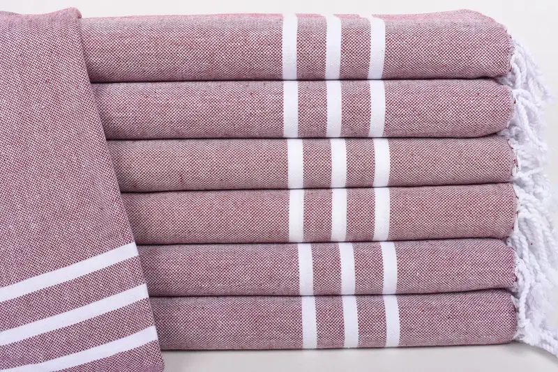 Monogram Kitchen Towel, Bridal Shower Favors, 40x20 Cotton Striped Towel, Organic Towel, Bathroom Towels, Gift Towel, Personalized Hand Towel - 1