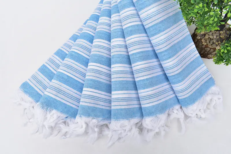 Organic Towel, Absorbent towel, 70x40 Cotton Striped Towel, Custom Wedding Gift, Yoga Towel, Custom Towel Beach, Wedding Gift, Unique Gift - 4