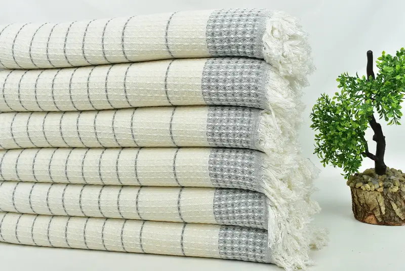 Peshtemal Towel USA, Organic Turkish towel, Bachelorette Party Gift, Custom Gift, Grandma Gift, Turkish Towel Monogram, 70x40 Cotton Waffle Towel - 3