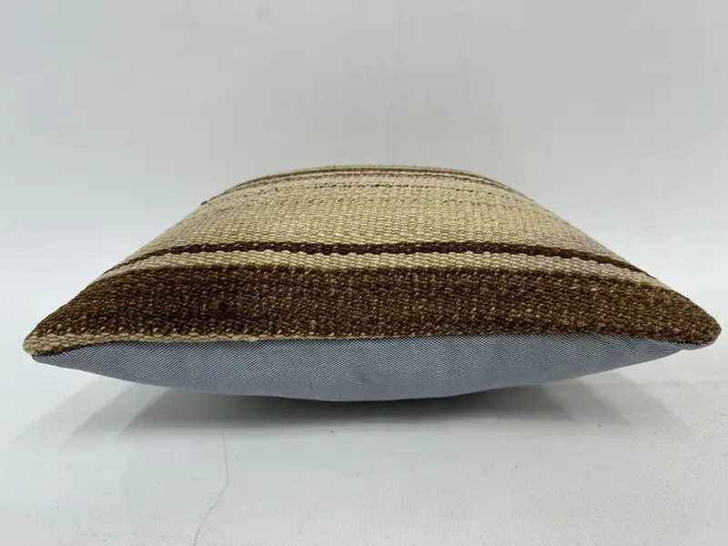 Pillow, Vintage Pillow, Decorative Bolster Pillow Sham, 14x14 Beige Pillow Case, Sustainable Pillow Case, Turkish Pillow, Home Decor Pillow - 5
