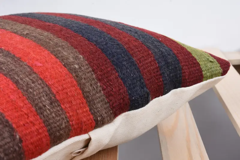 Vintage Pillow, Boho Pillow Sham Cover, Muted Cushion, Ethnical Kilim Rug Pillow, Pillow, 12x12 Blue Cushion Cover, Southwestern Pillow Case - 7