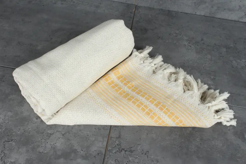 Gift For Bride, Monogram Beach Blanket, Bridal Shower Gift, Turkish Cotton Blanket, Tablecloth, Woven Throw Blanket, 96x94 Linen Striped Towel - 7